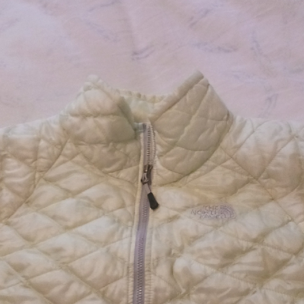 The North Face Cream Quilted Jacket